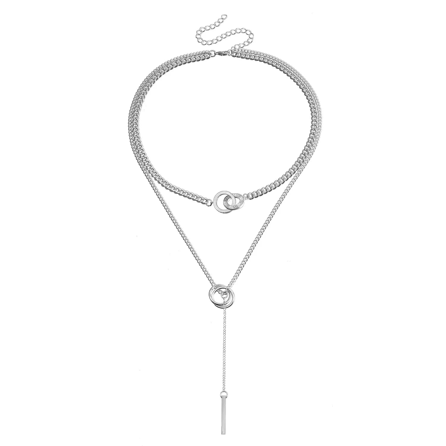 Collier Double Rang Vintage Doré – Zircon & Perles, Style Bohème Chic