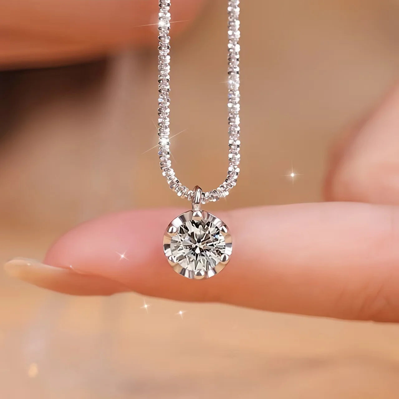 Collier Pendentif en Argent 925 & Zircon – Bijou Fin Certifié pour Femme